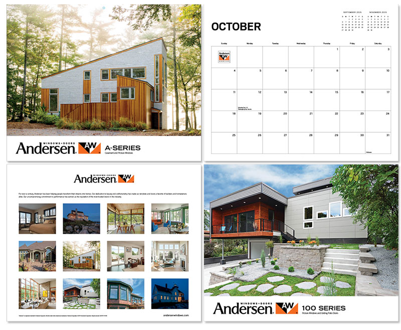 Andersen Windows calendar samples